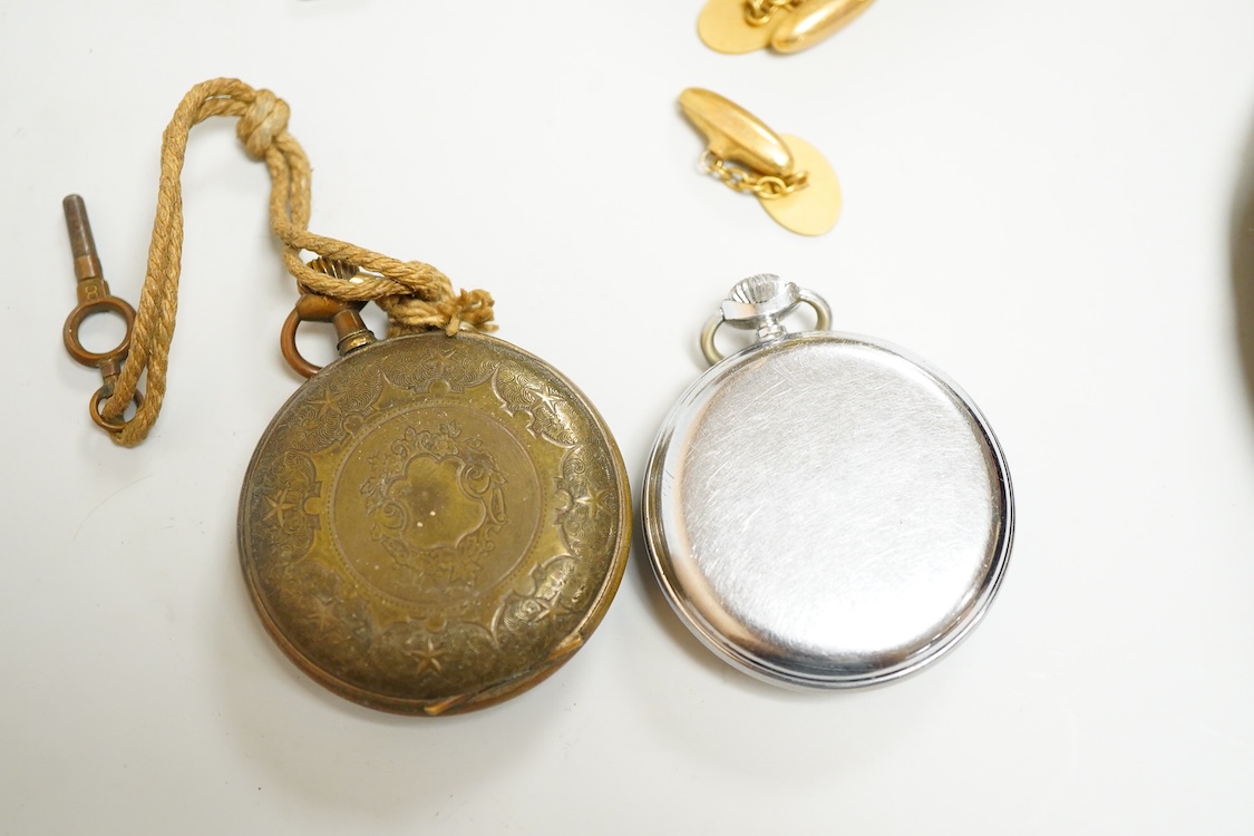 GRV military medal, related Christmas Mary tin, 1914, two pocket watches, etc.